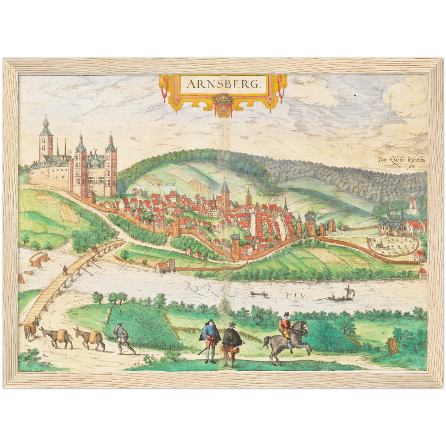 Historische Stadtansicht Arnsberg um 1592