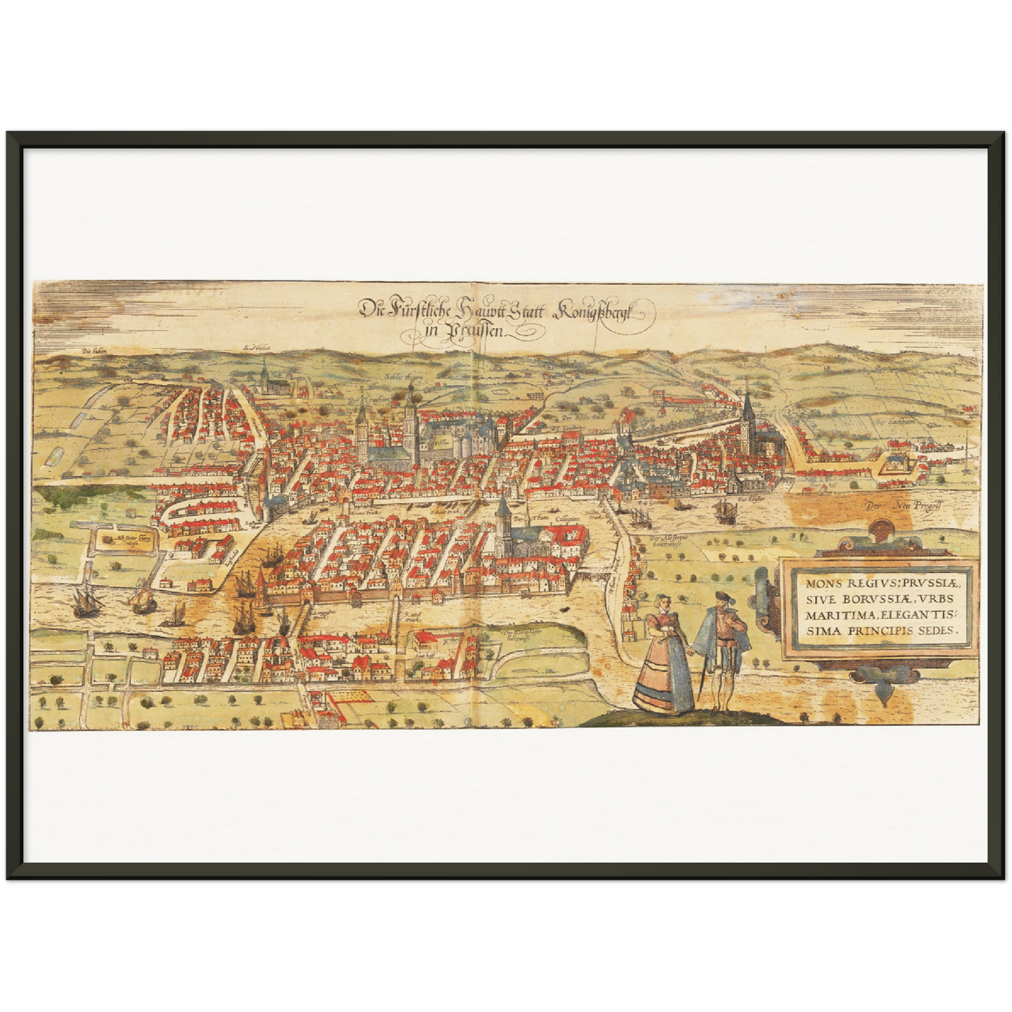 Historische Stadtansicht Königsberg um 1582