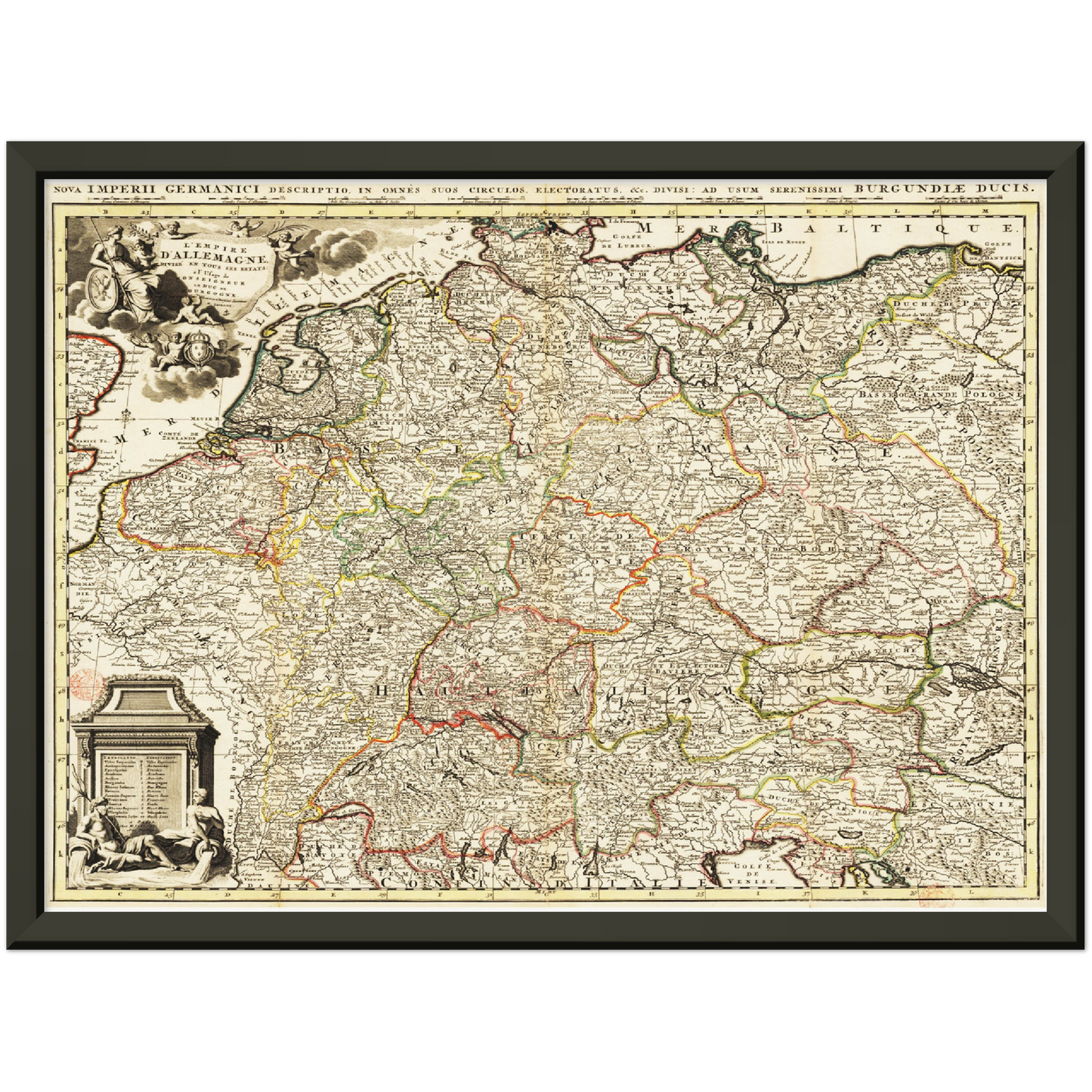 Historische Landkarte Deutschland um 1690