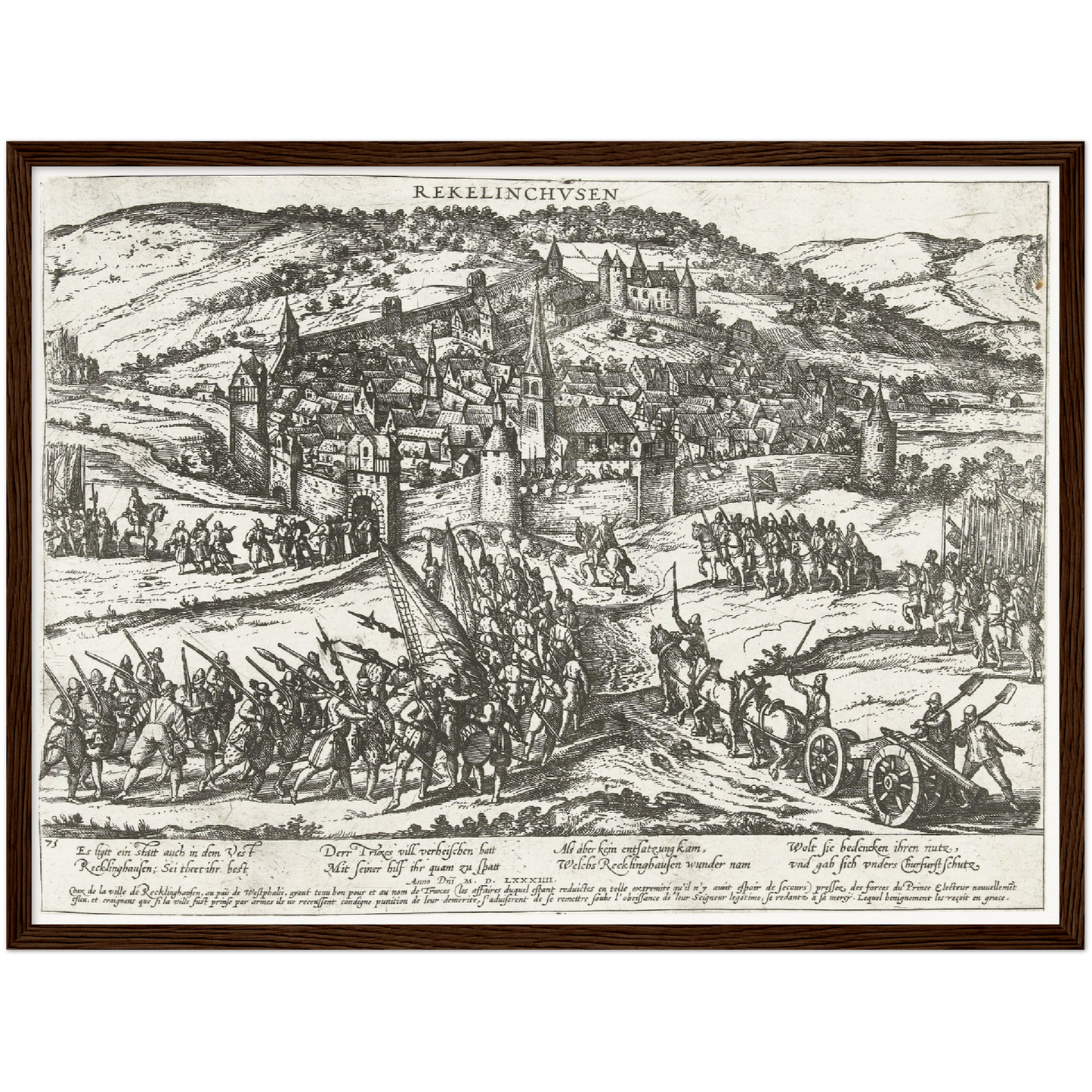 Historische Stadtansicht Recklinghausen um 1585