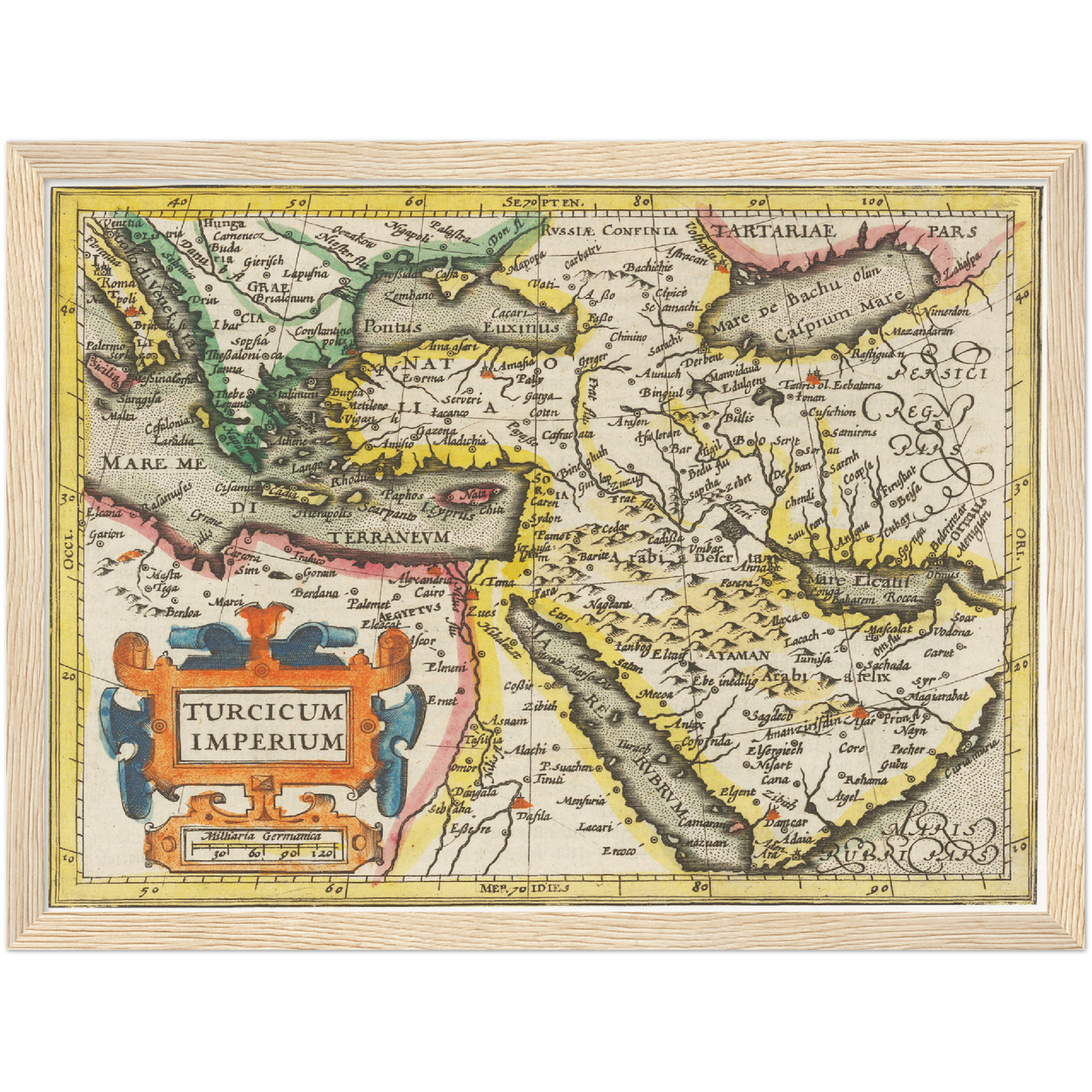 Historische Landkarte Osmanisches Reich um 1609