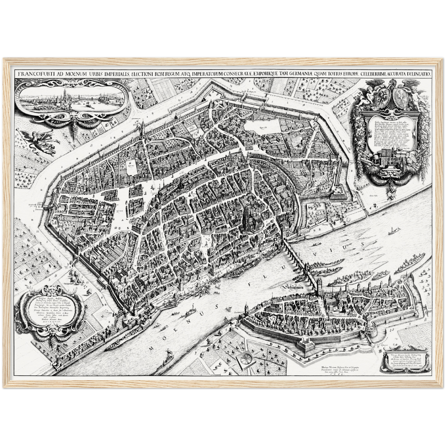 Historischer Stadtplan Frankfurt am Main um 1628