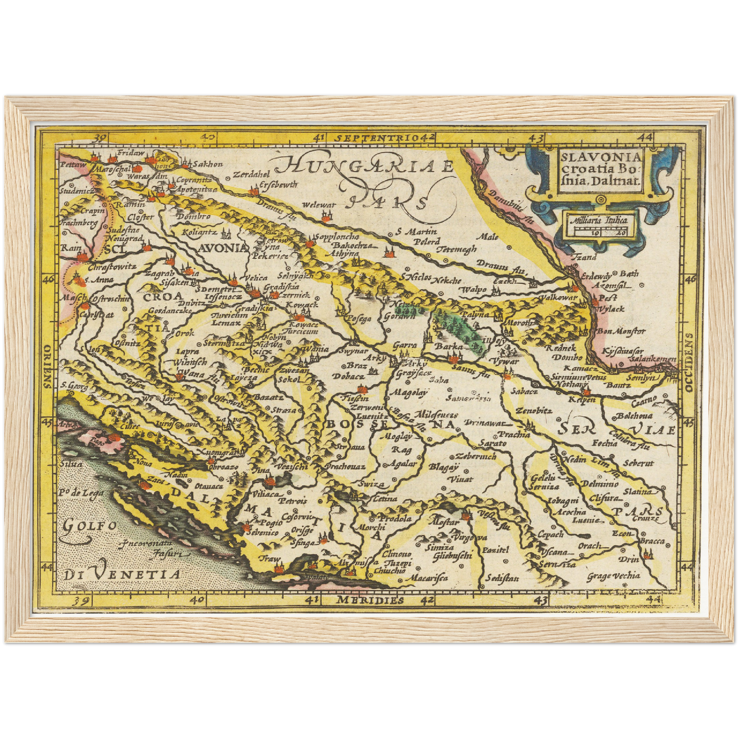 Historische Landkarte Balkan um 1609