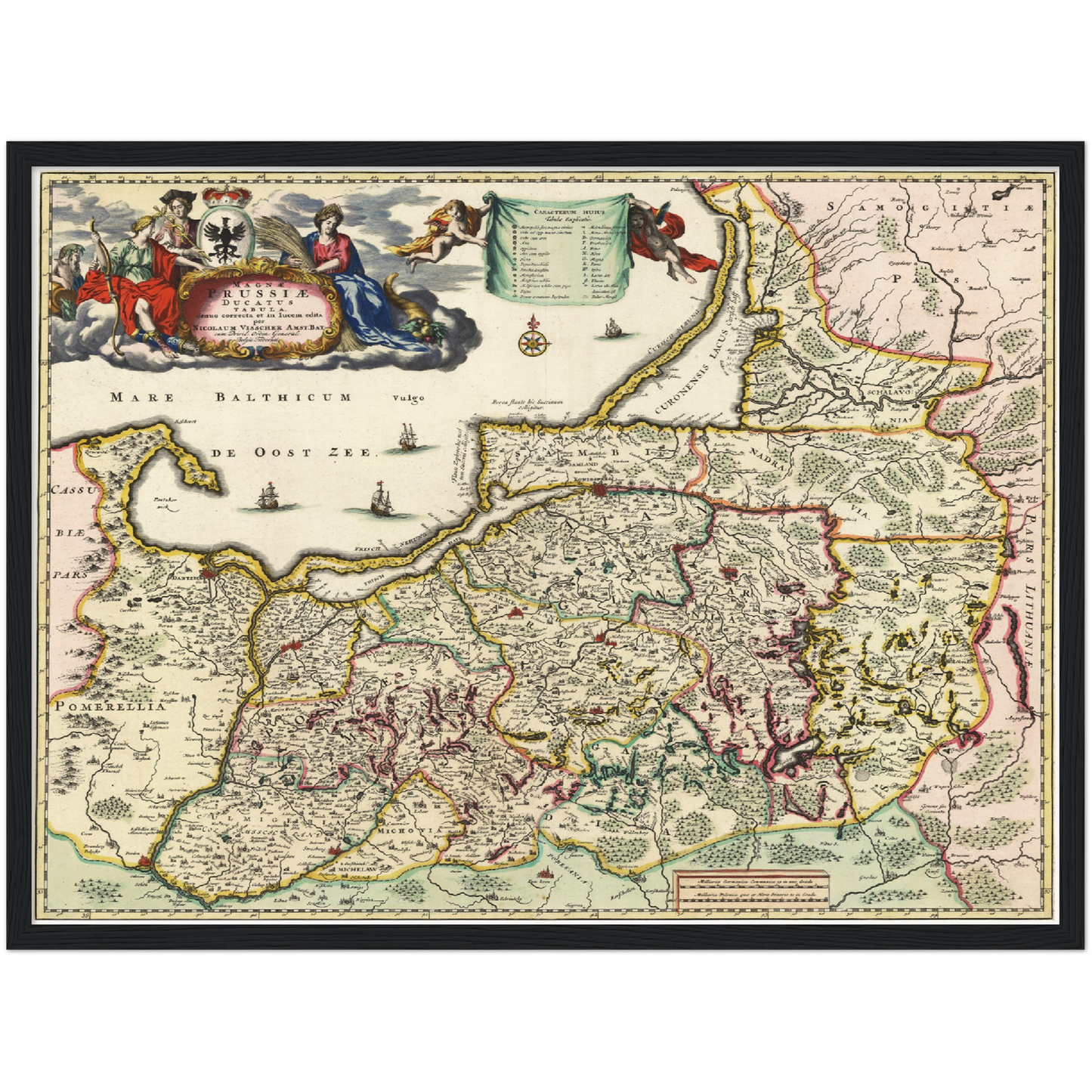 Historische Landkarte Preußen um 1680