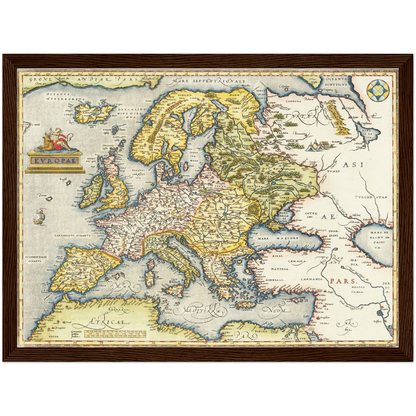 Historische Europakarte um 1570