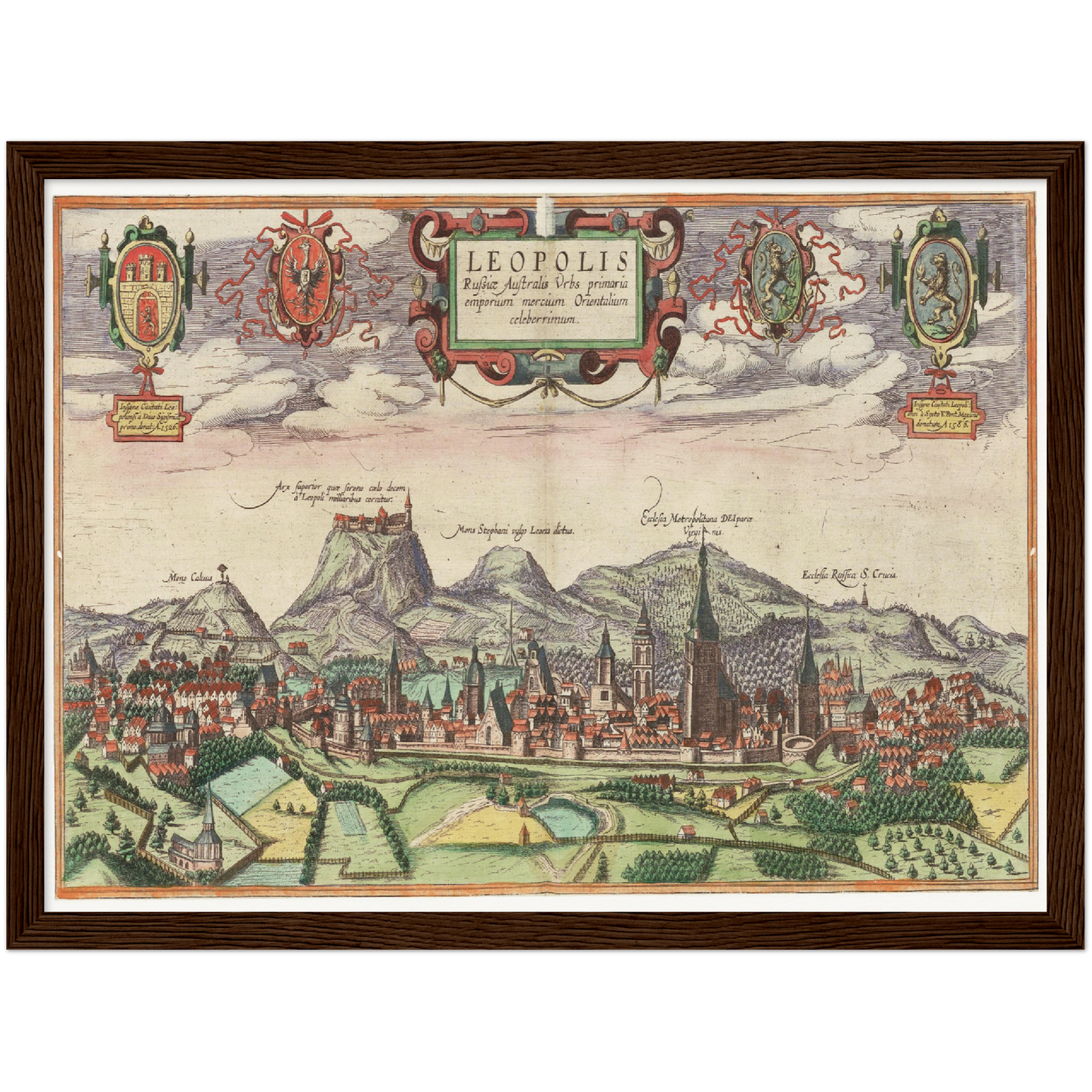 Historische Stadtansicht Lemberg um 1609