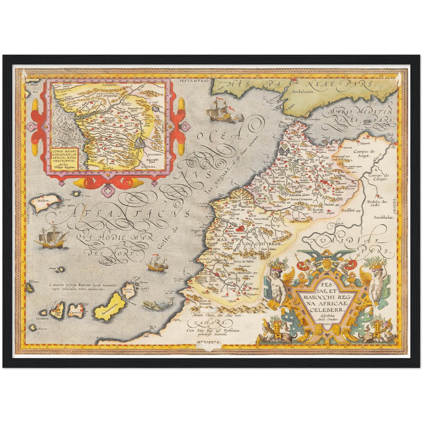 Historische Landkarte Marokko um 1609
