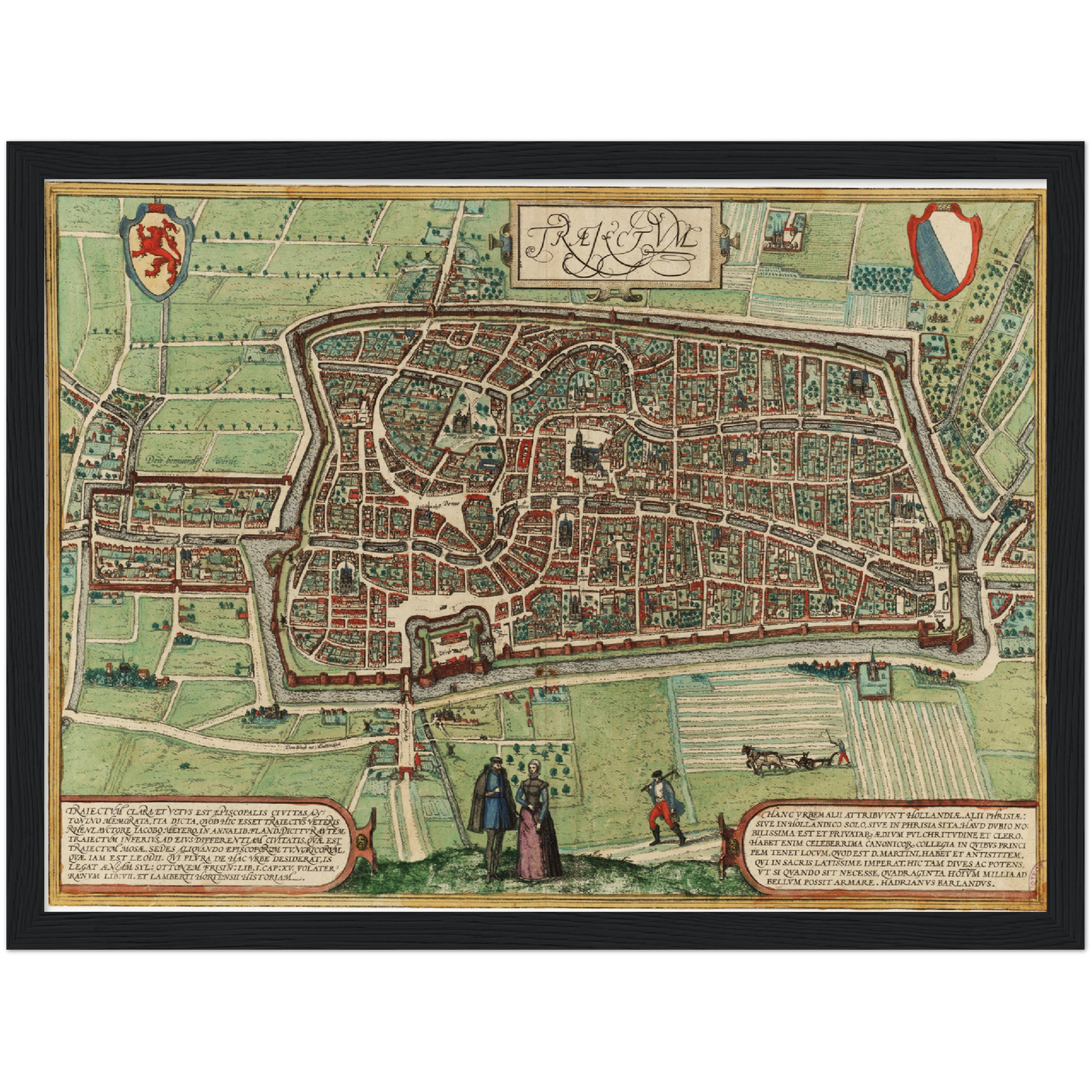 Historischer Stadtplan Utrecht um 1582