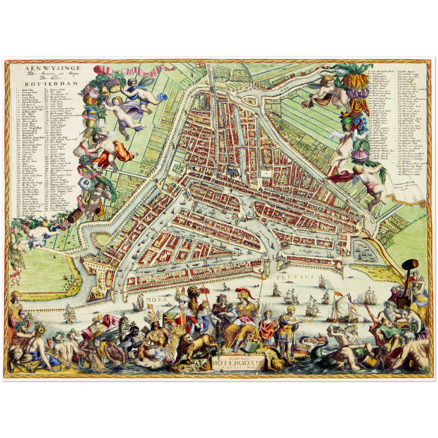 Historischer Stadtplan Rotterdam um 1689