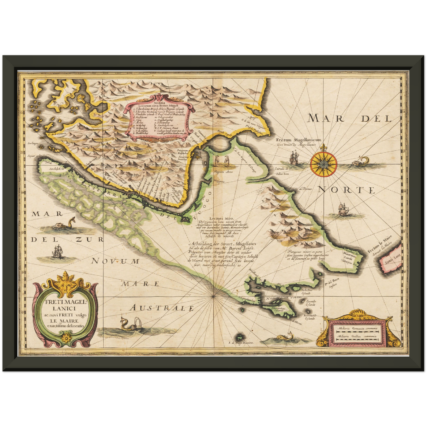 Historische Landkarte Kap Hoorn um 1635