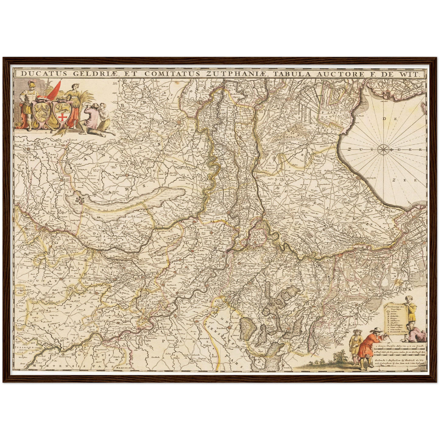 Historische Landkarte Geldern um 1635