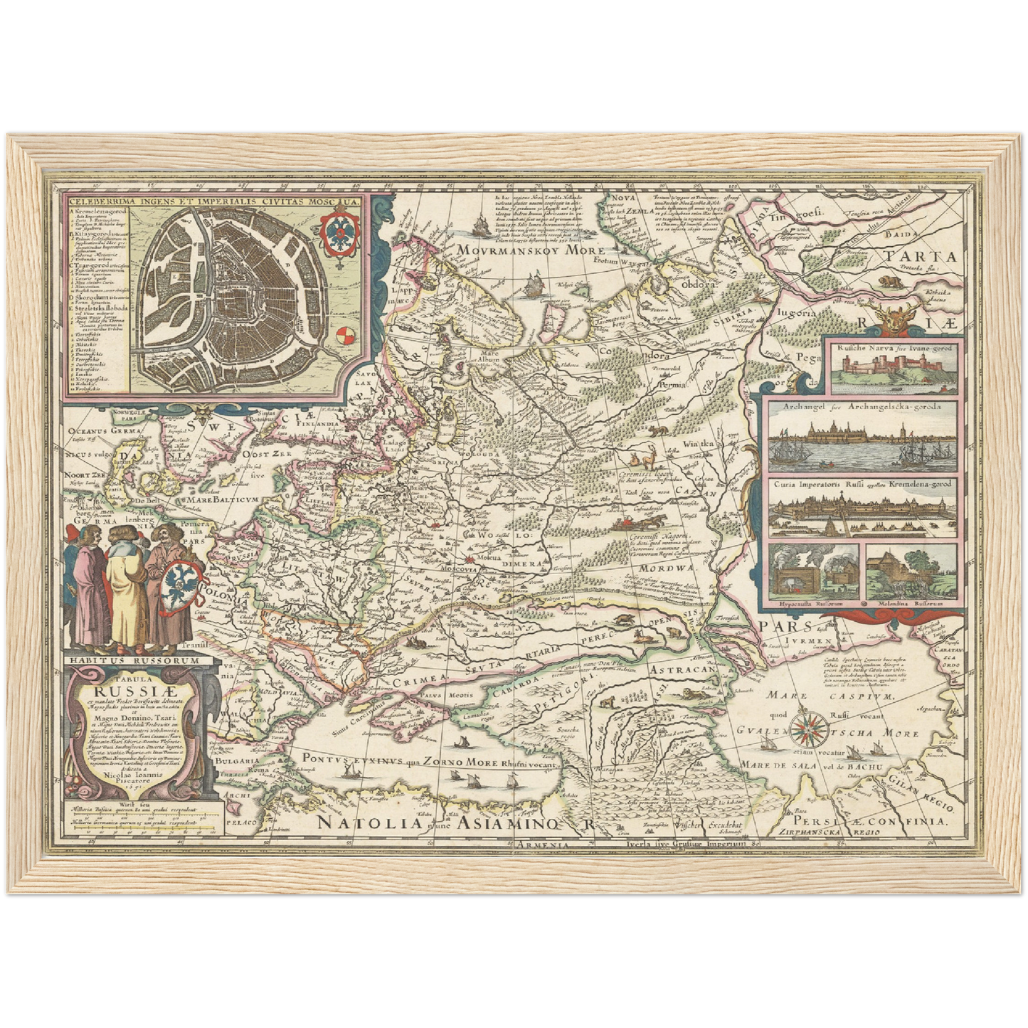 Historische Landkarte Russland um 1651
