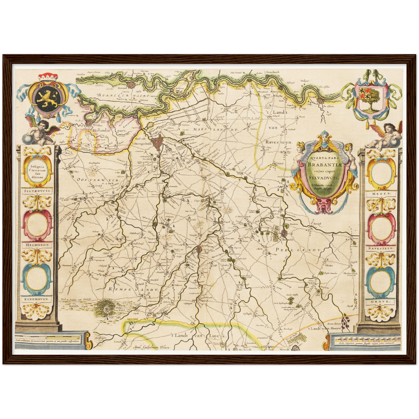 Historische Landkarte Brabant um 1635