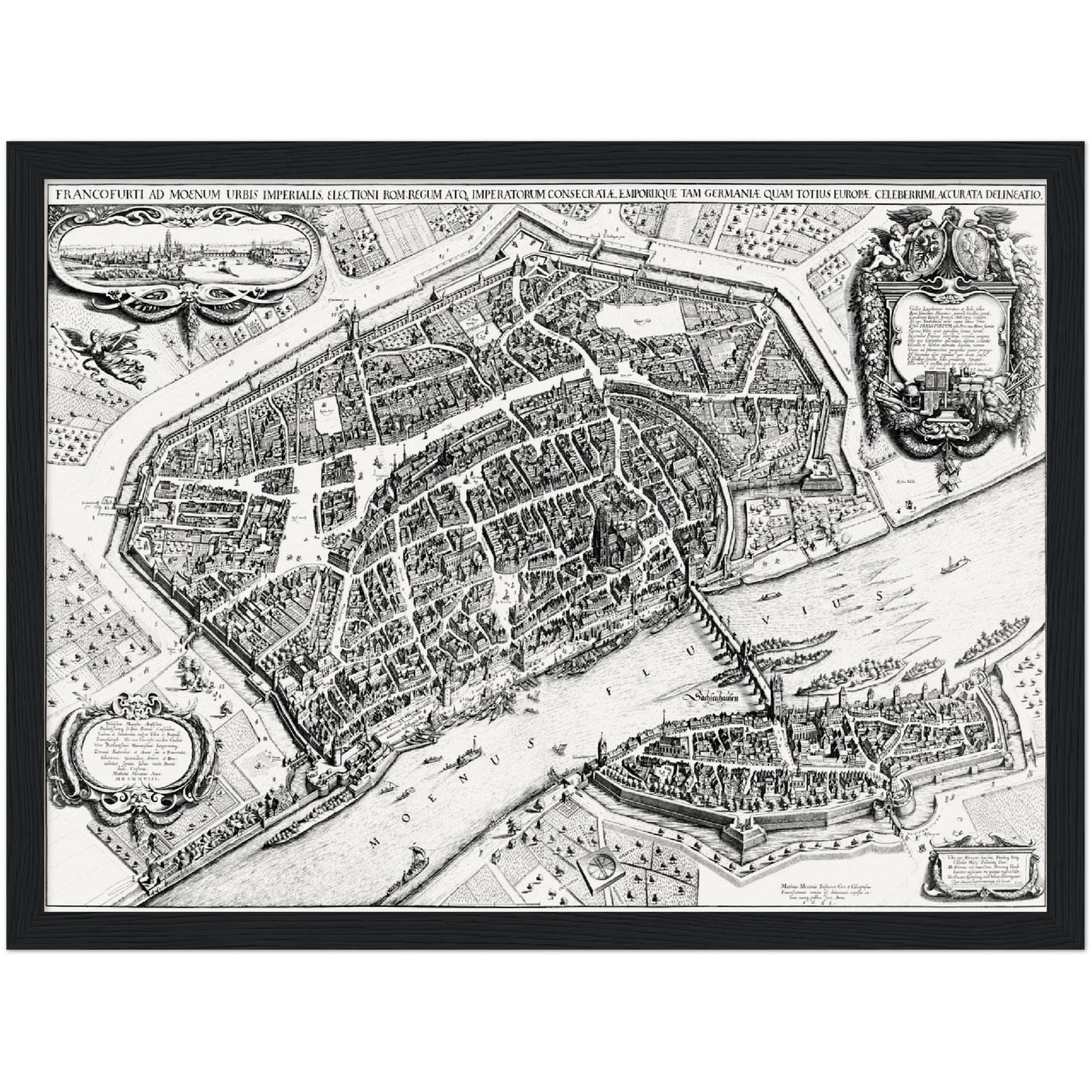 Historischer Stadtplan Frankfurt am Main um 1628