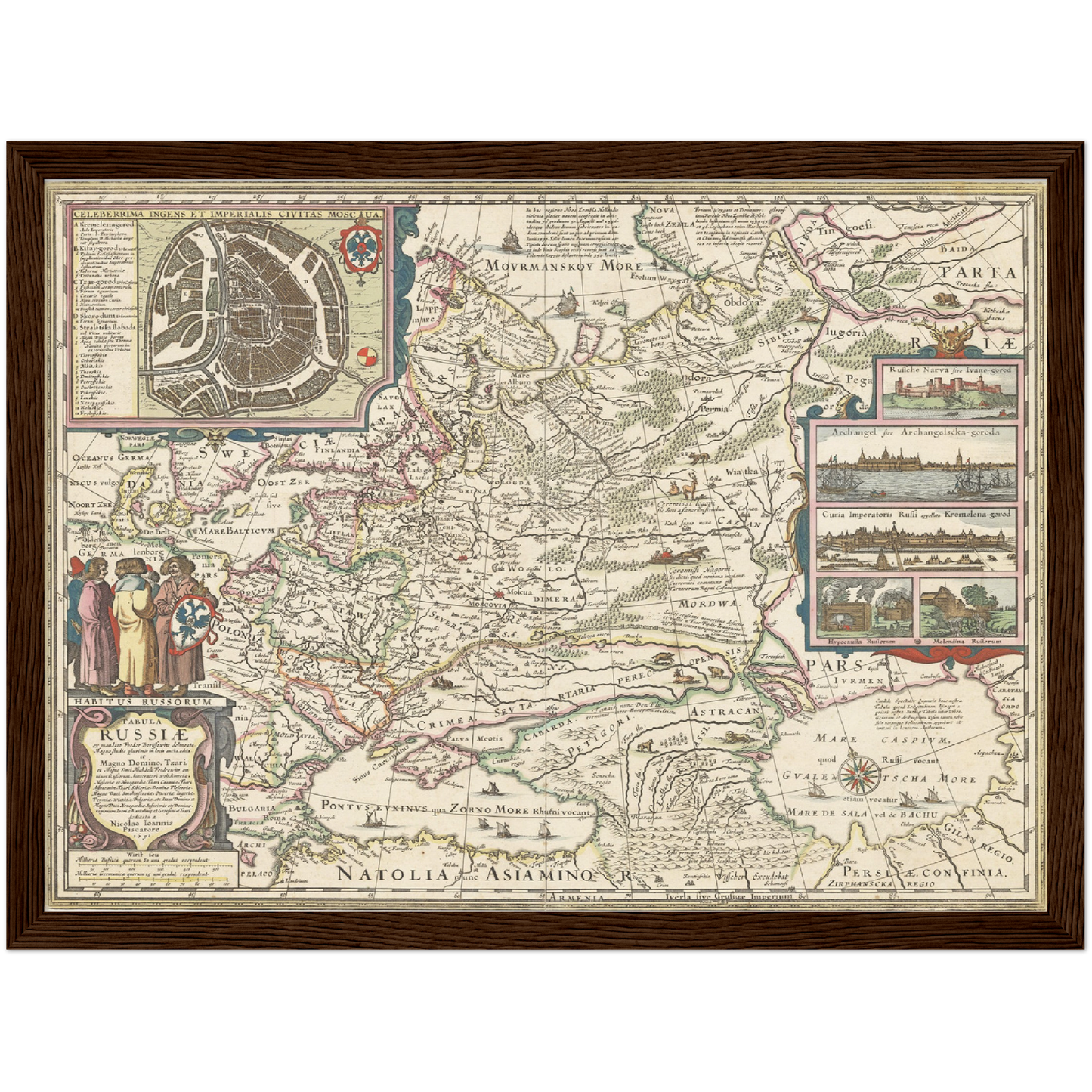 Historische Landkarte Russland um 1651