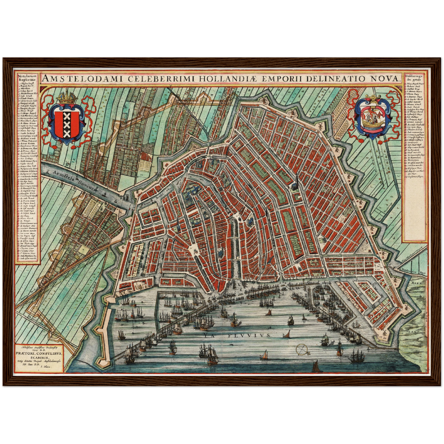 Historischer Stadtplan Amsterdam um 1649