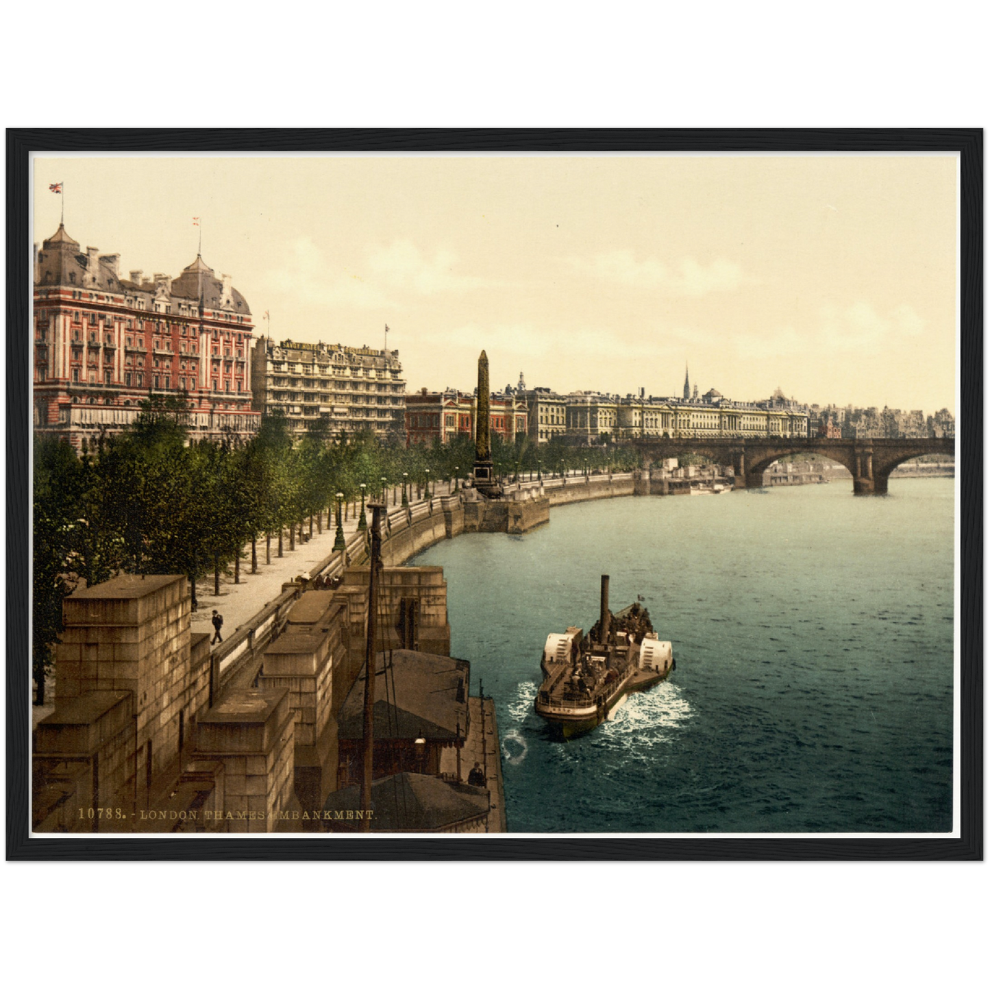 Historische Ansicht London Themse um 1895