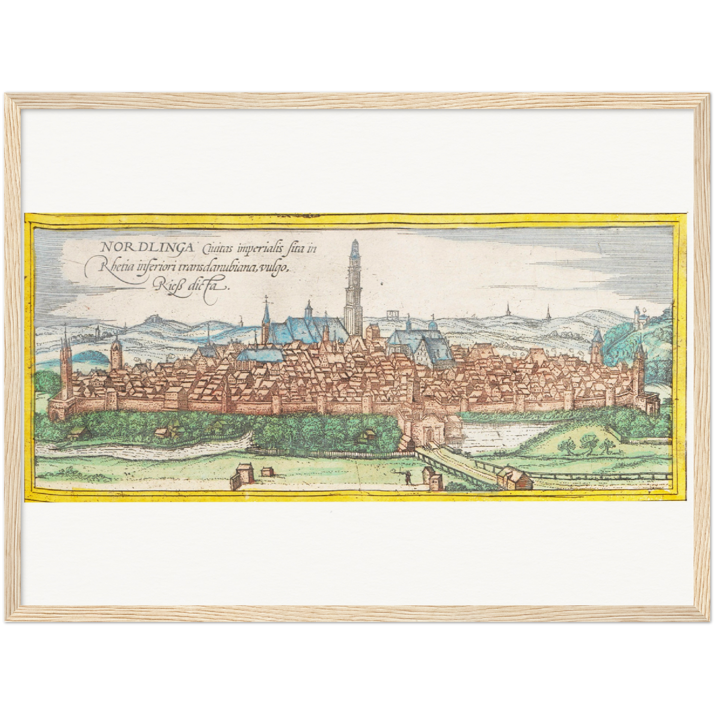 Historische Stadtansicht Nördlingen um 1570
