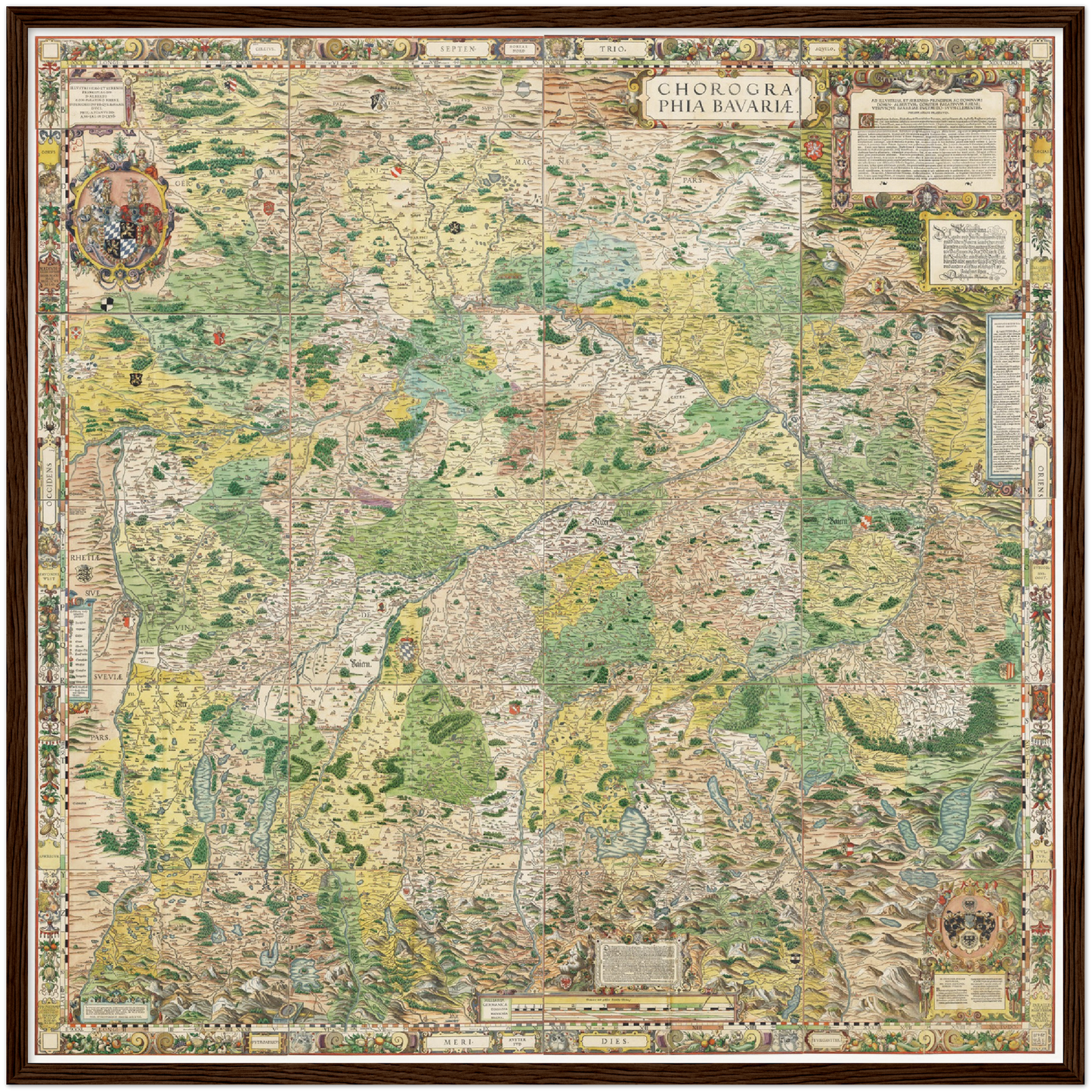 Historische Landkarte Bayern um 1568