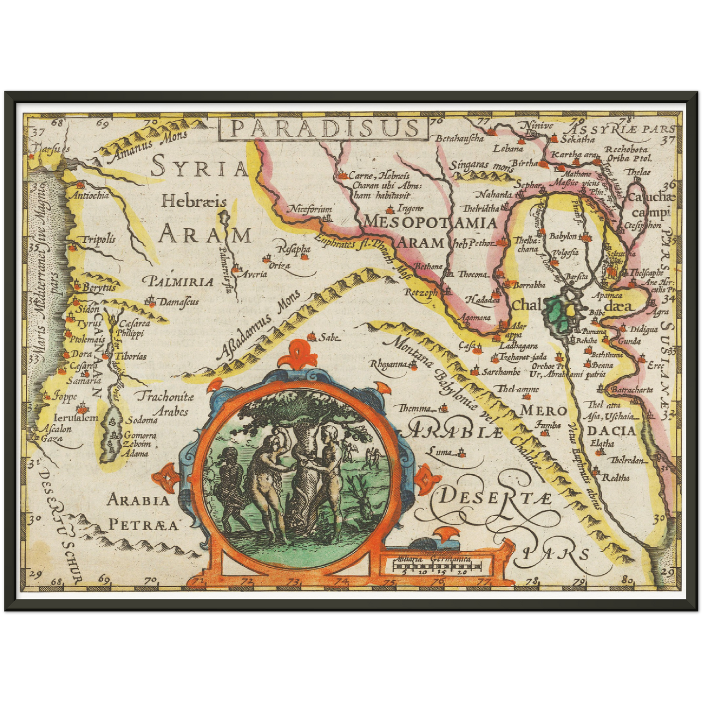 Historische Landkarte Syrien um 1609