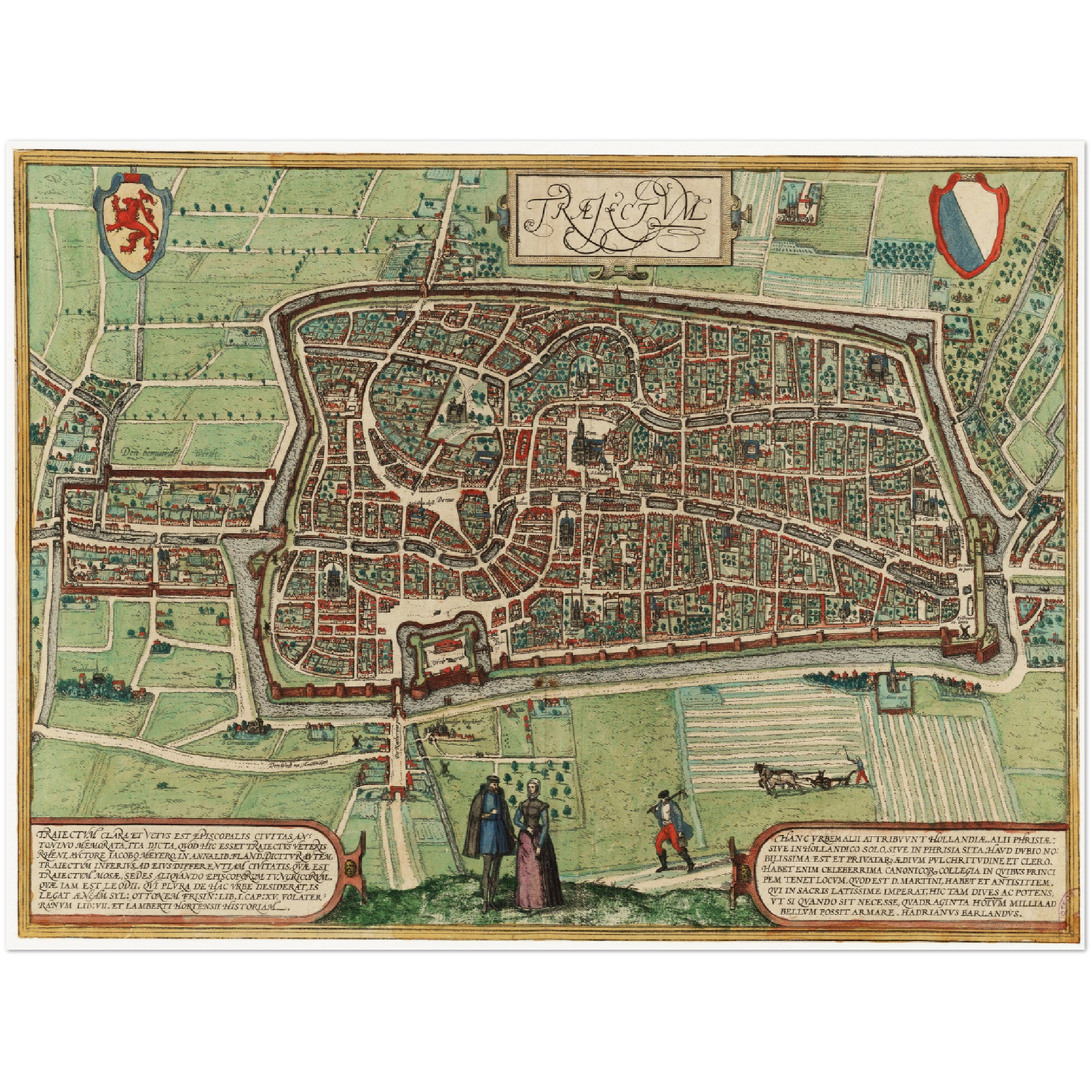 Historischer Stadtplan Utrecht um 1582