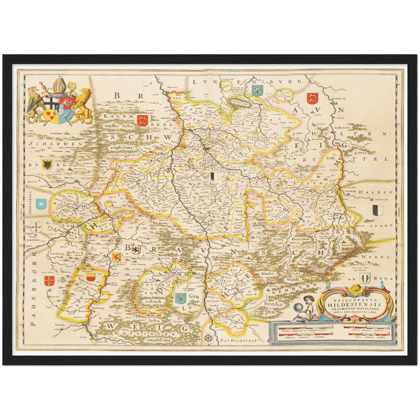 Historische Landkarte Hildesheim um 1635