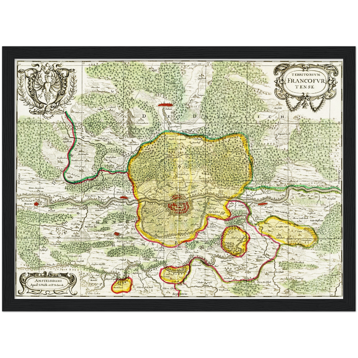 Historical city map  Test product horizontal 3 sizes