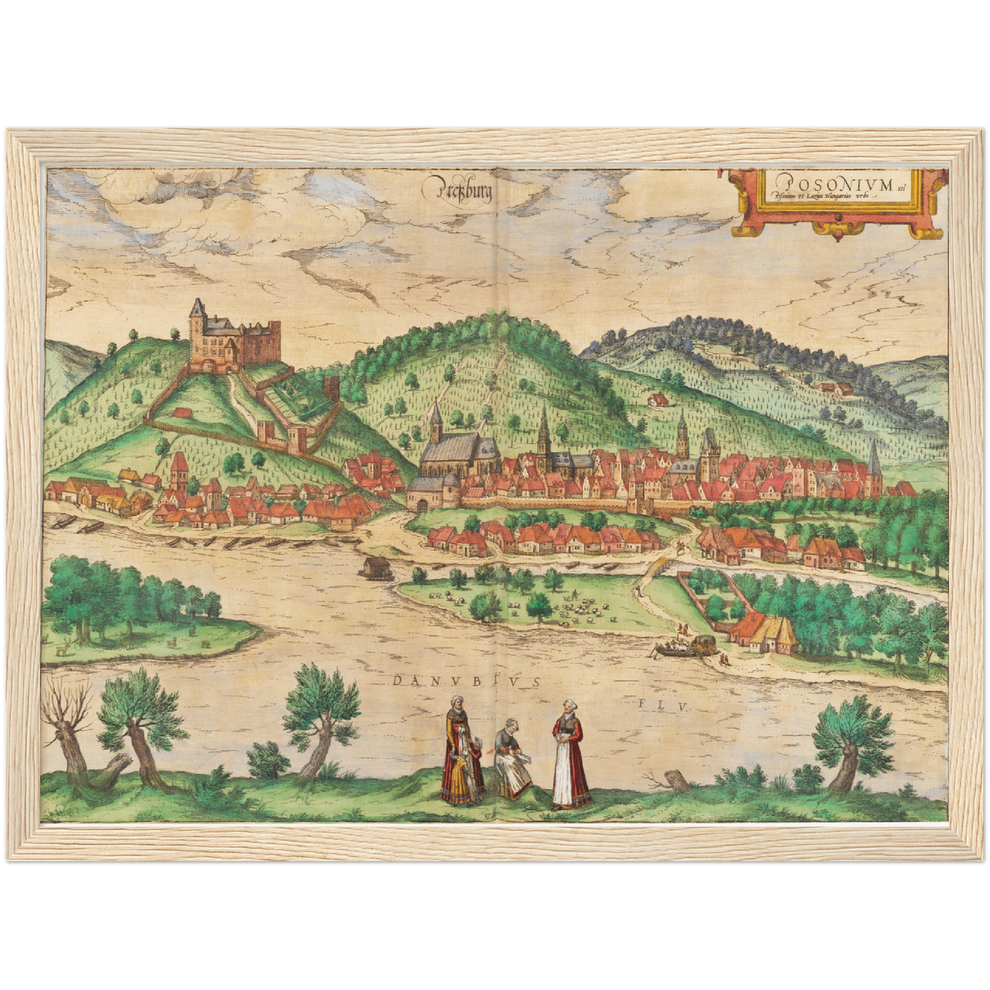 Historische Stadtansicht Bratislava um 1592
