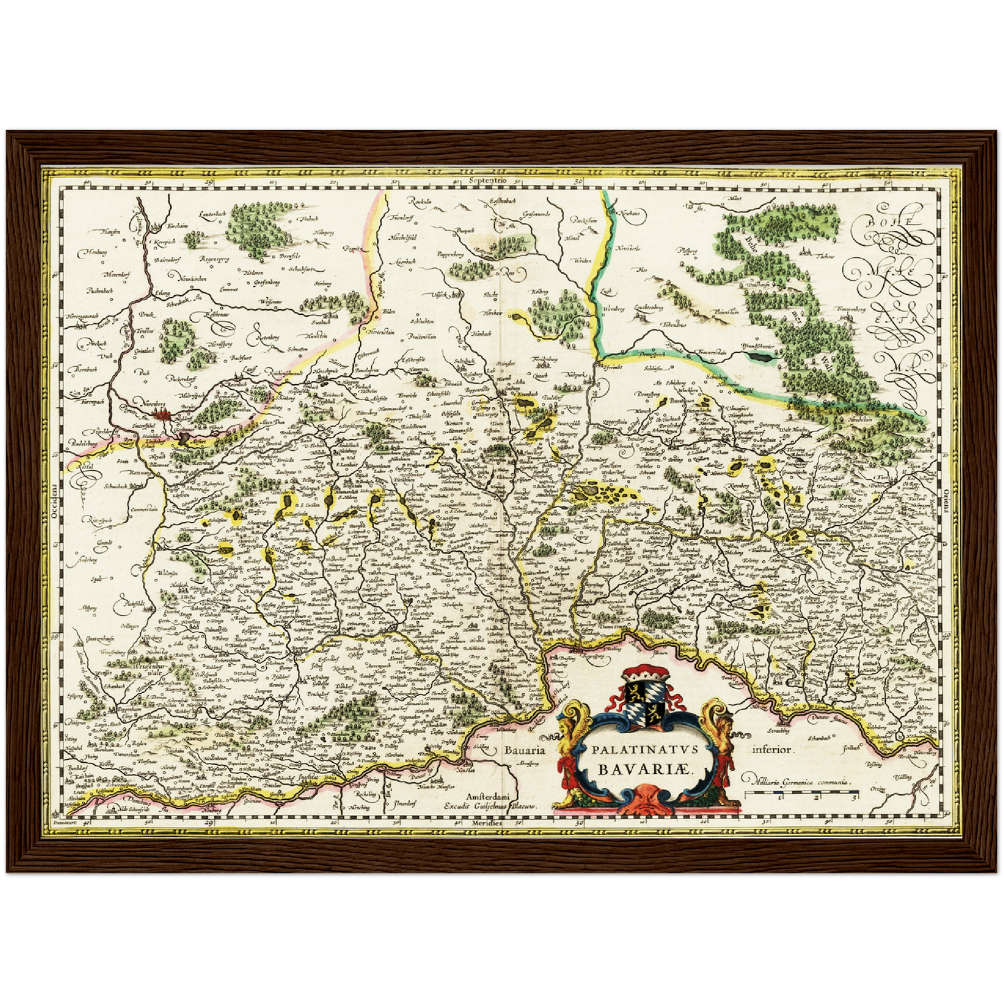 Historische Landkarte Oberpfalz um 1647