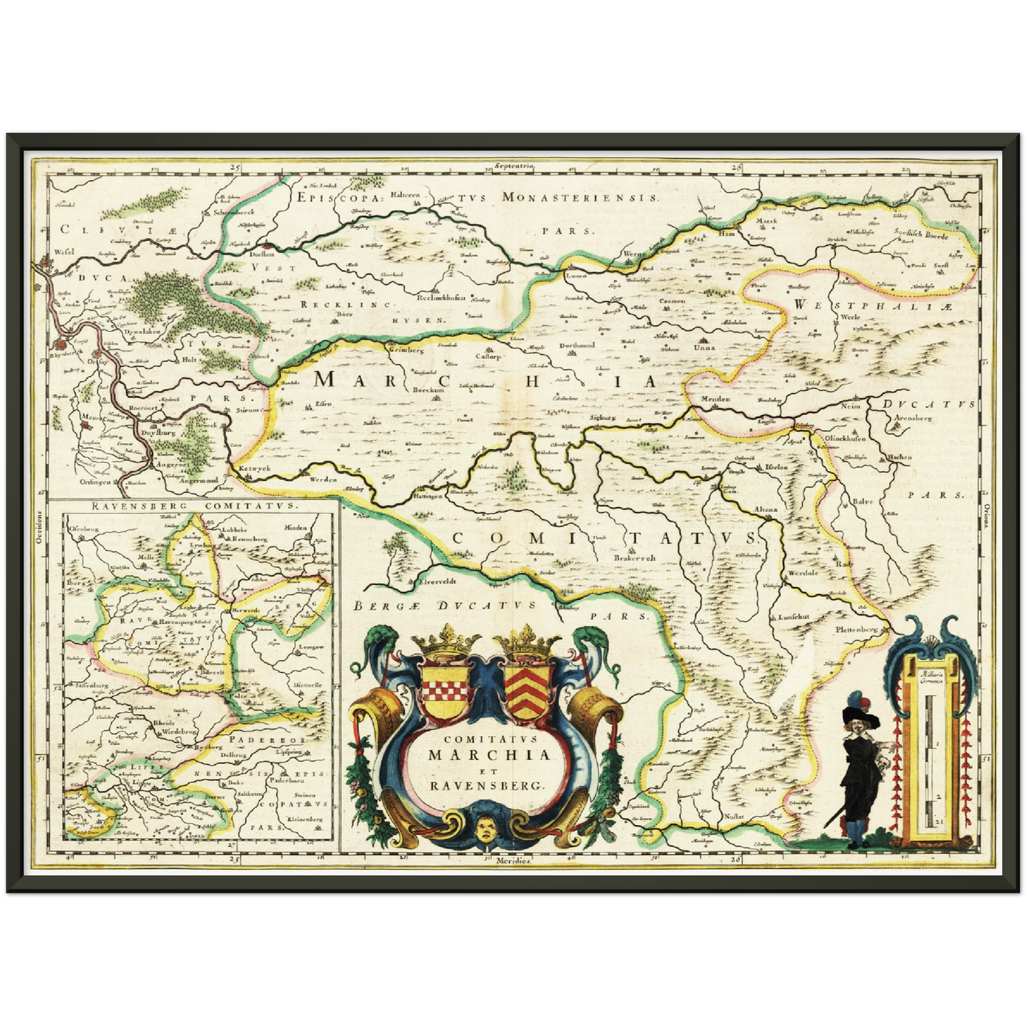 Historische Landkarte Ravensburg um 1647