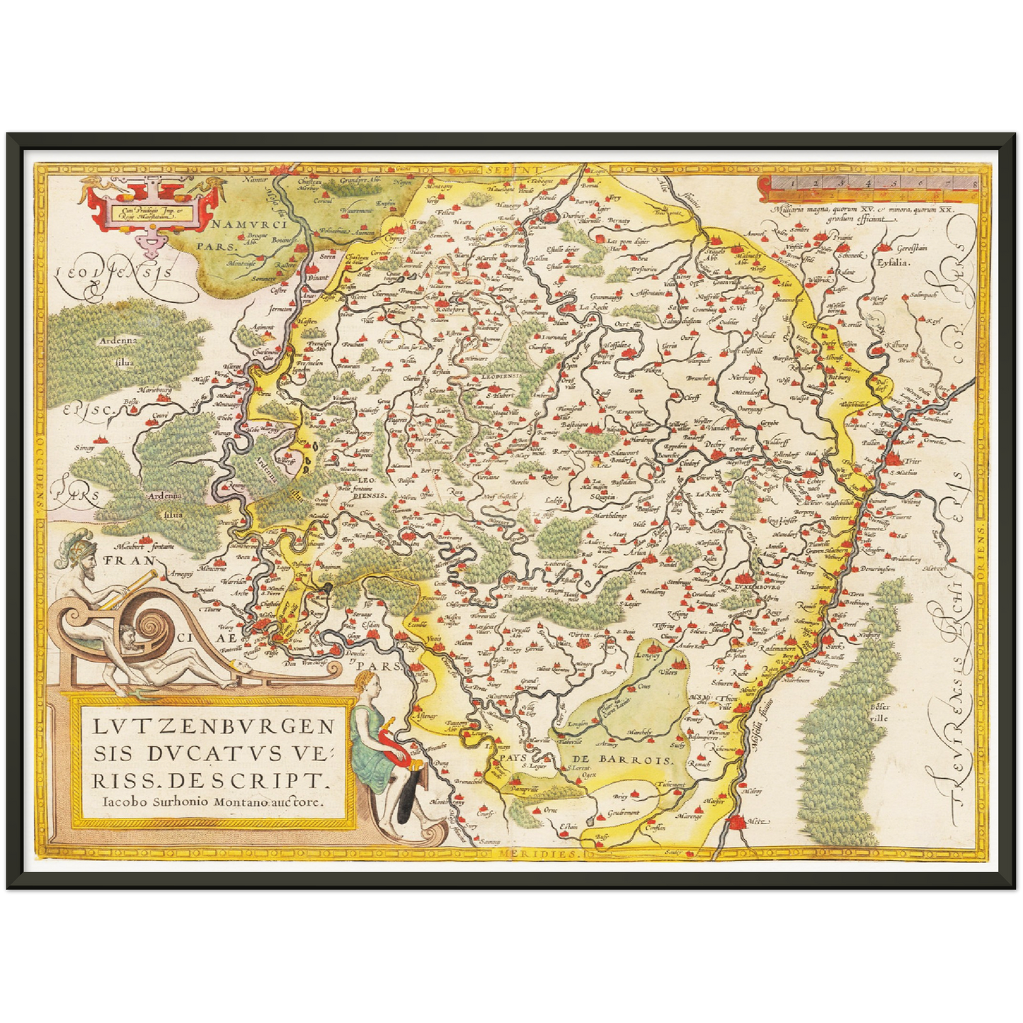 Historische Landkarte Luxemburg um 1609