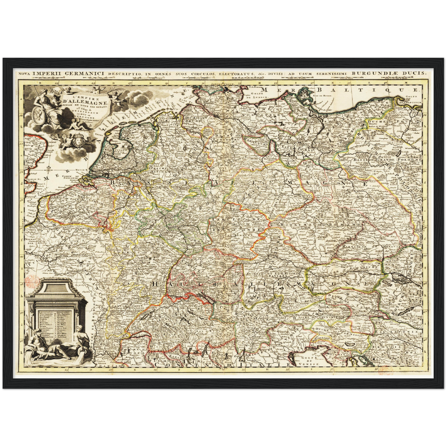 Historische Landkarte Deutschland um 1690