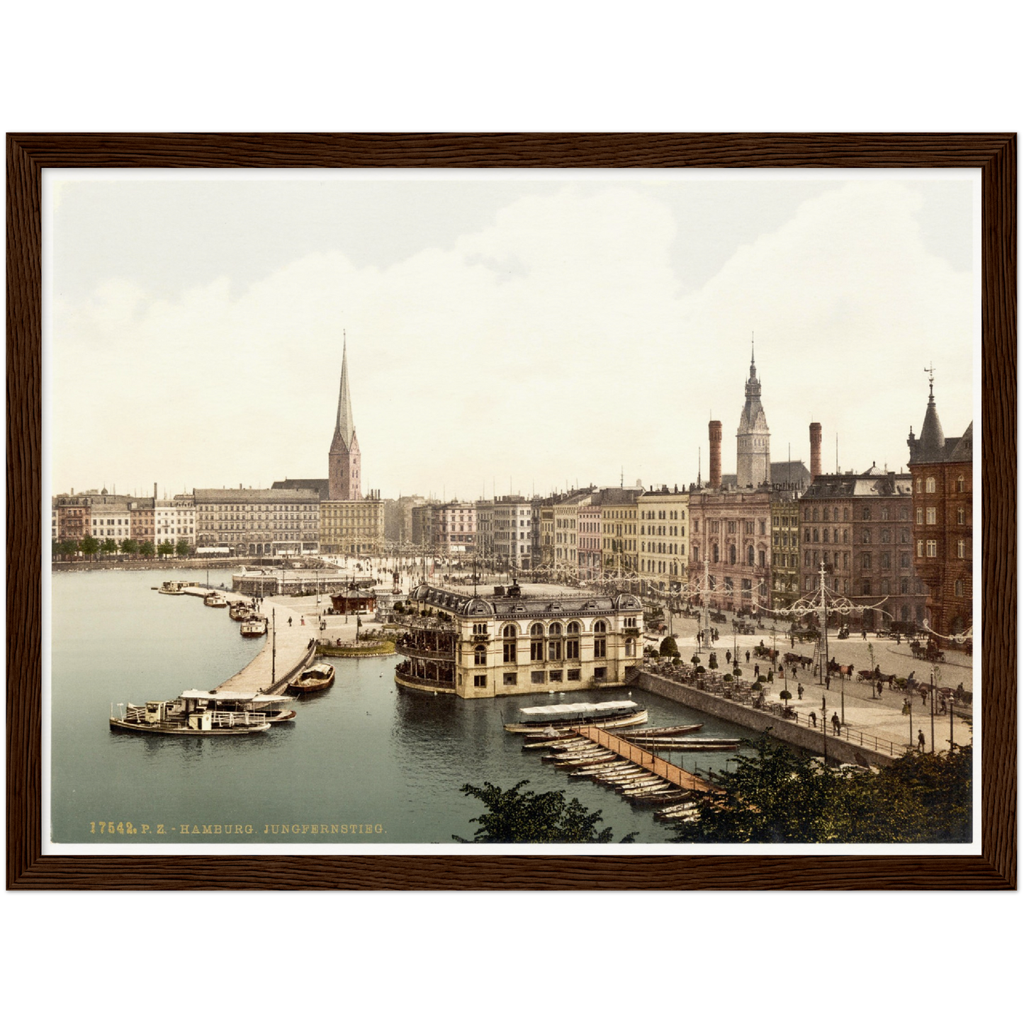 Historische Ansicht Hamburg Jungfernstieg um 1895