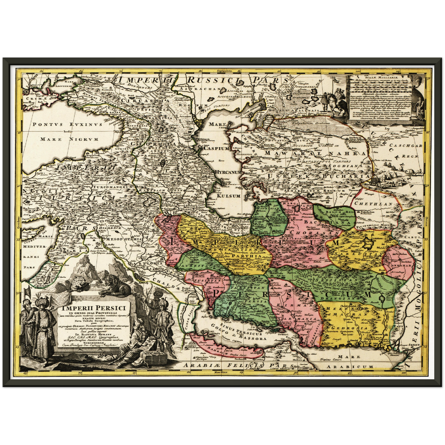 Historische Landkarte Persien um 1750