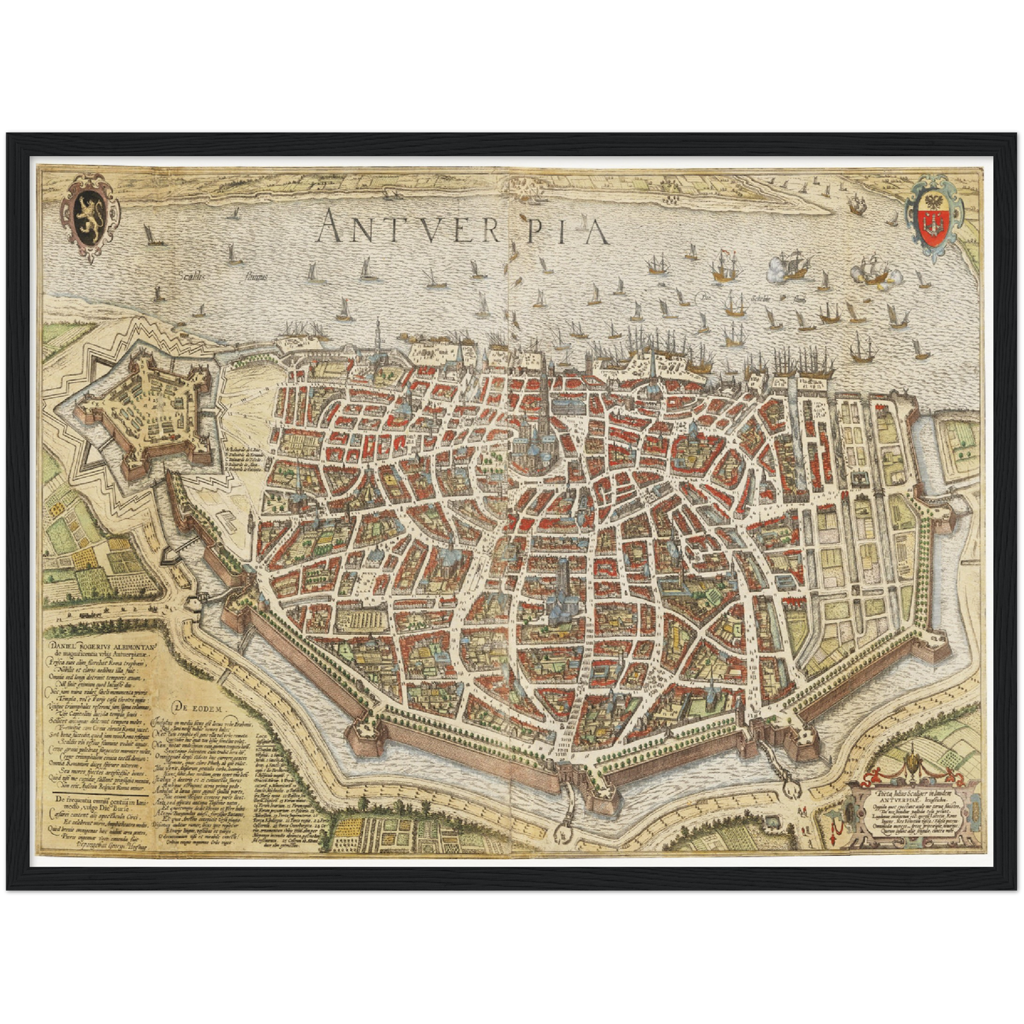 Historische Stadtansicht Antwerpen um 1620