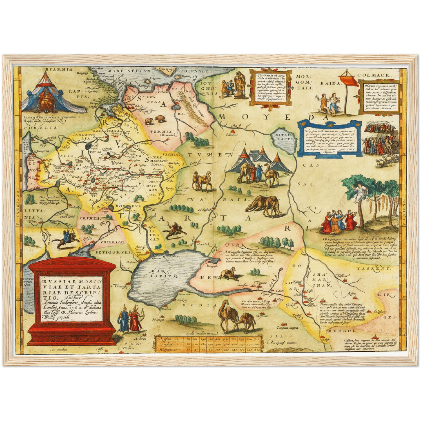 Historische Landkarte Russland um 1580