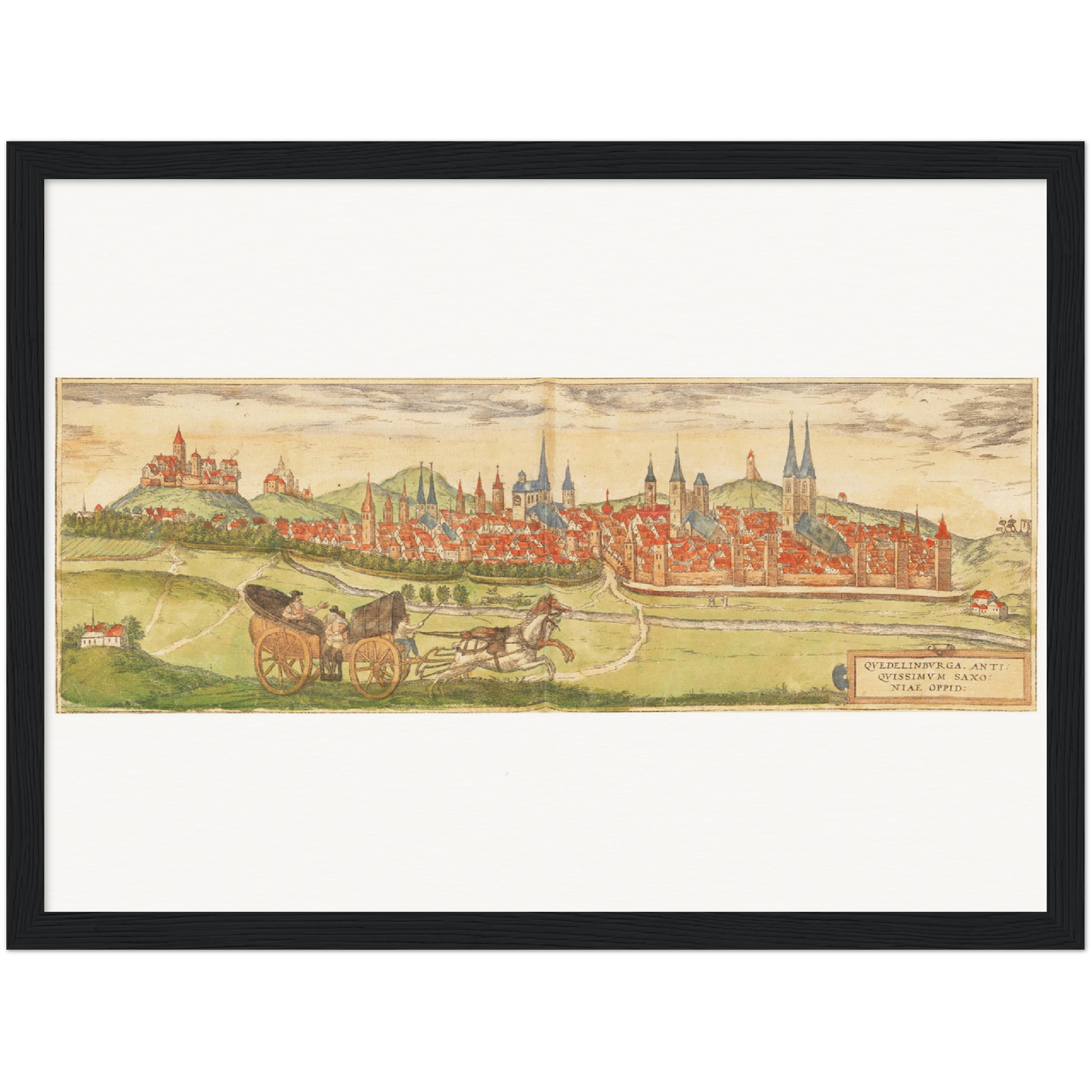 Historische Stadtansicht Quedlinburg um 1582