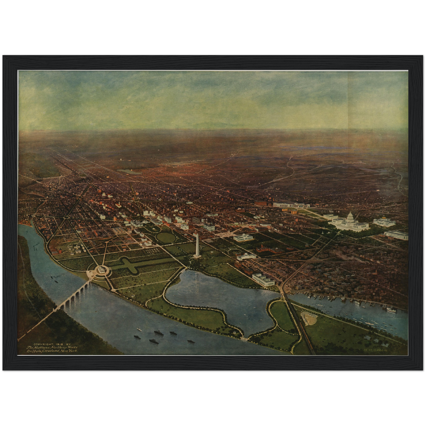 Historische Stadtansicht Washington, D.C.
