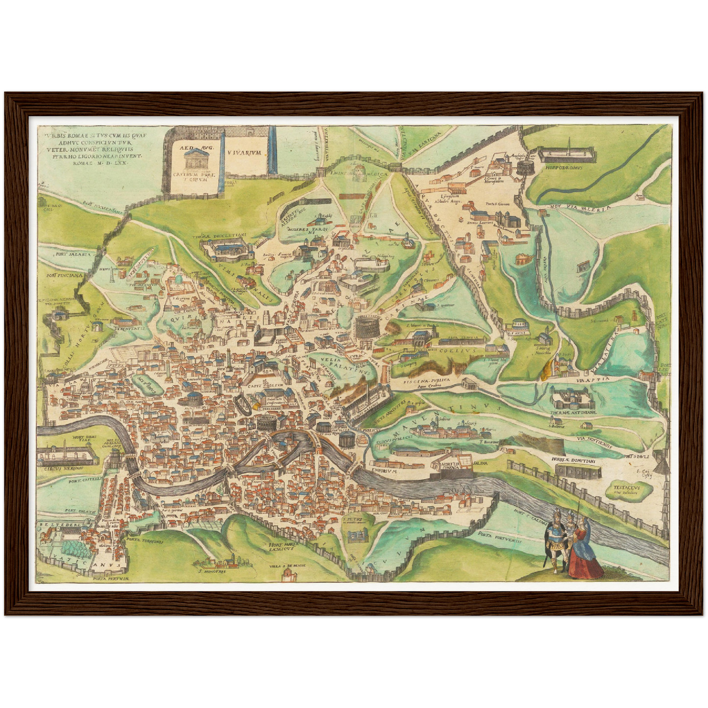 Historische Stadtansicht Rom um 1609