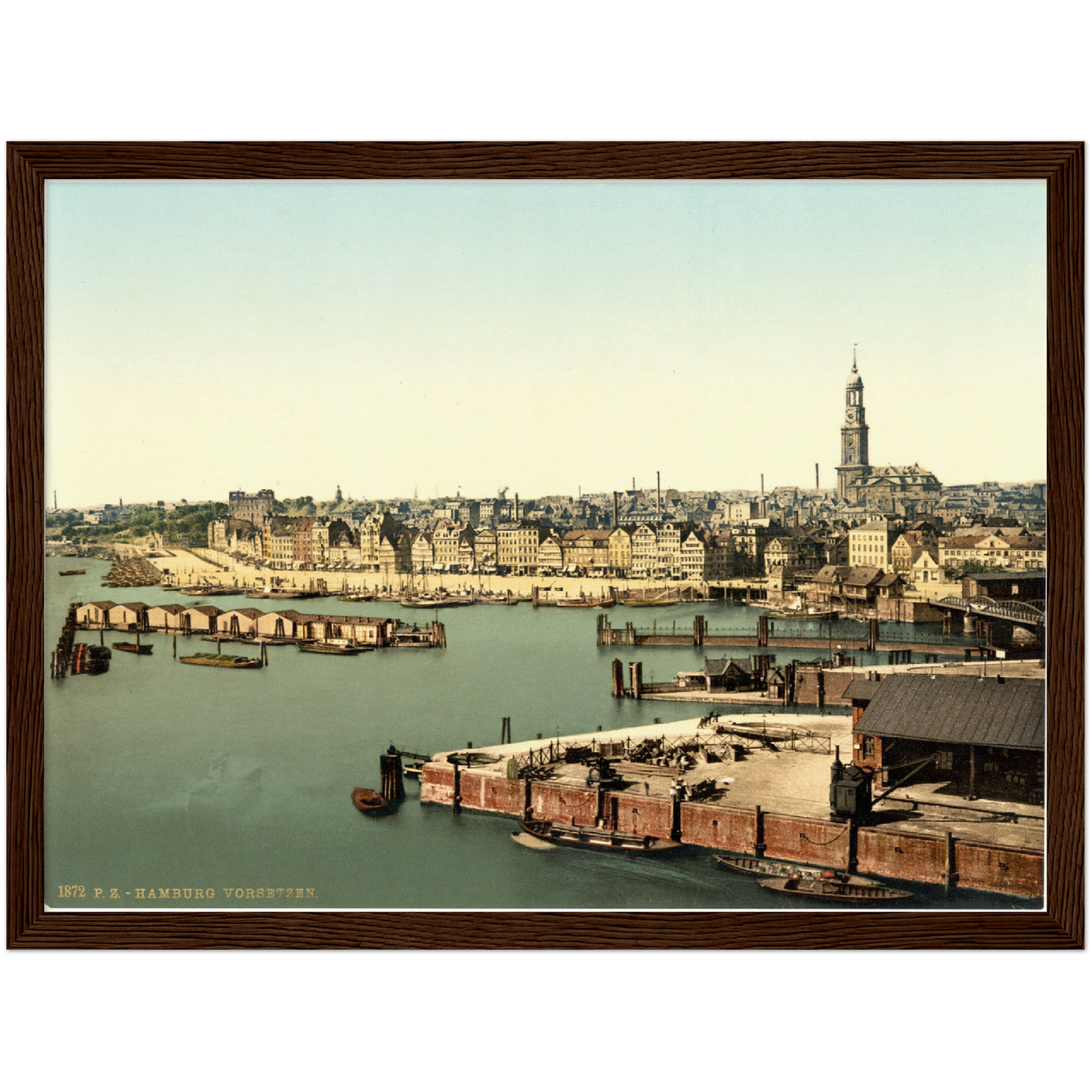 Historische Ansicht Hamburger Hafen um 1895