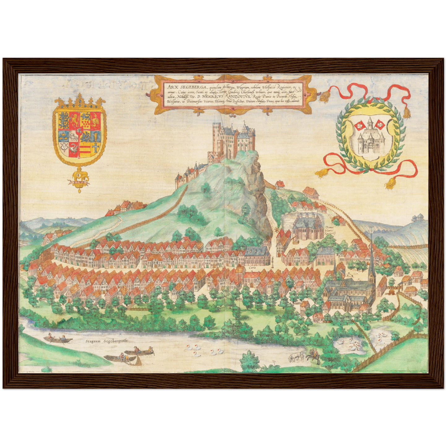 Historische Stadtansicht Segeberg um 1592