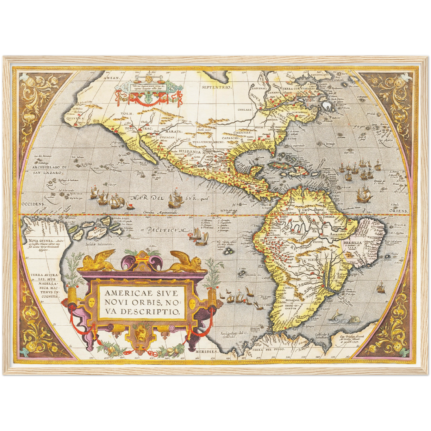 Historische Landkarte Amerika um 1609