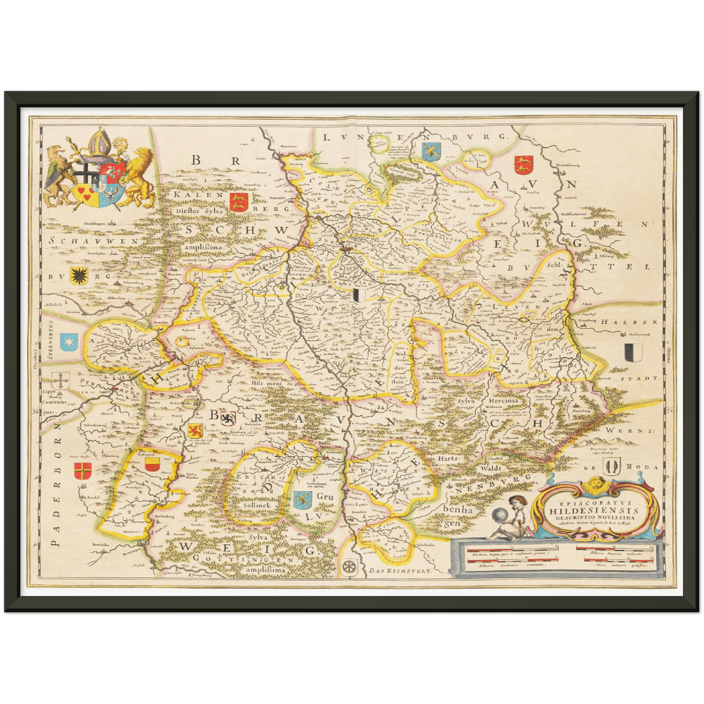 Historische Landkarte Hildesheim um 1635