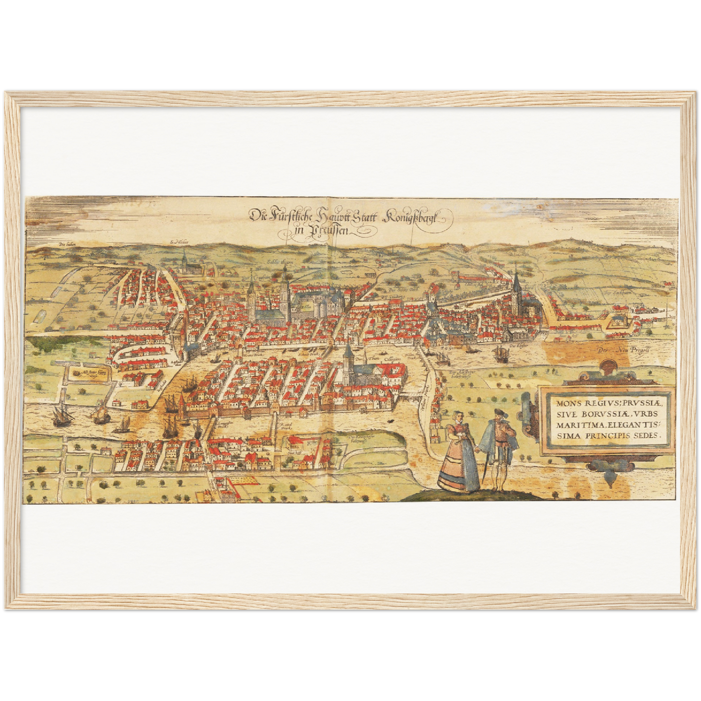 Historische Stadtansicht Königsberg um 1582