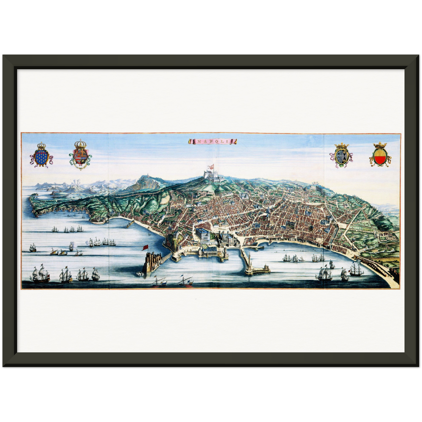 Historische Stadtansicht Neapel um 1690
