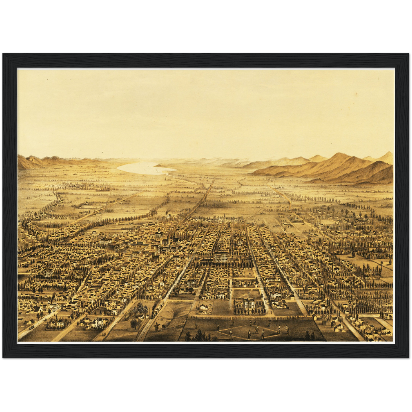 Historische Stadtansicht San José um 1875