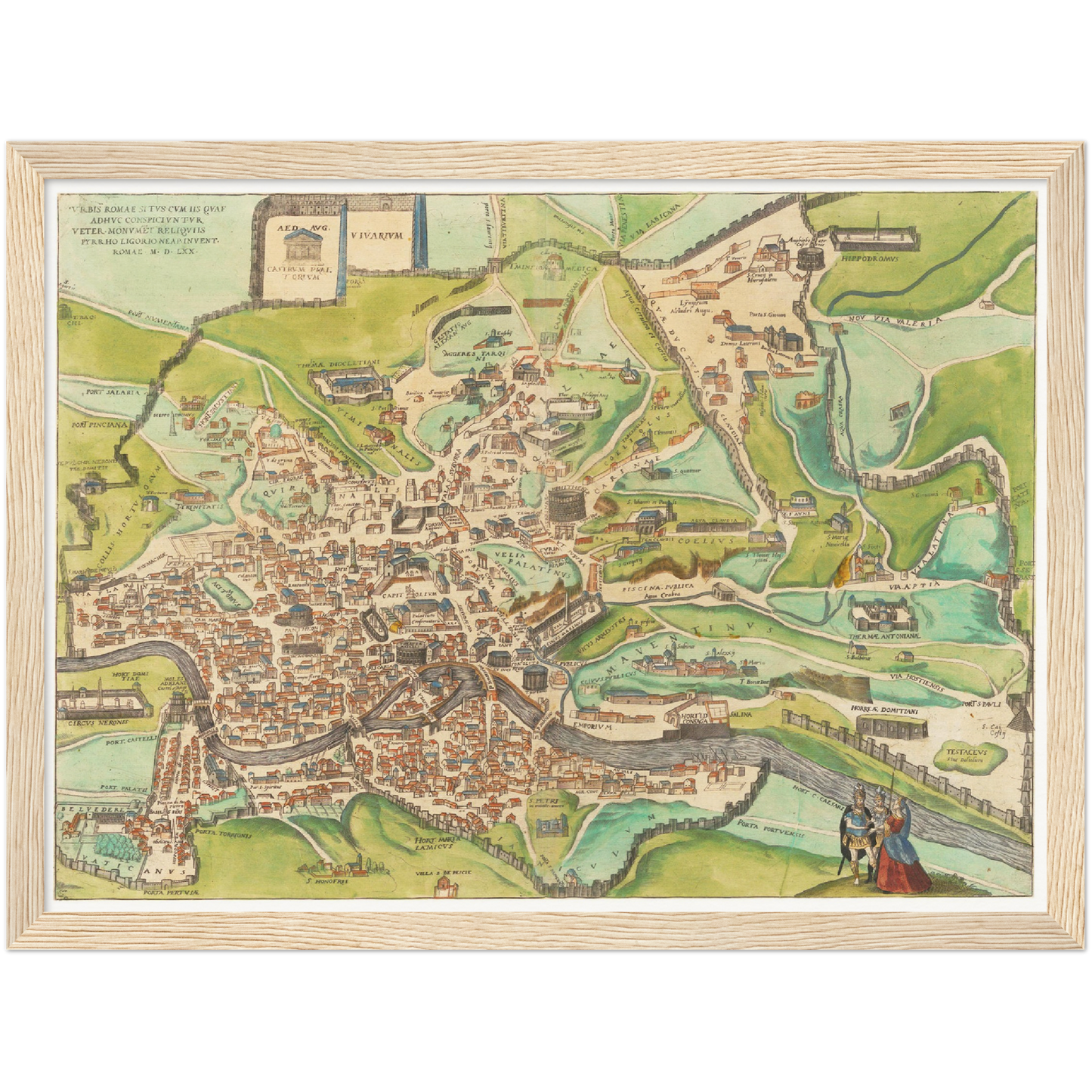 Historische Stadtansicht Rom um 1609