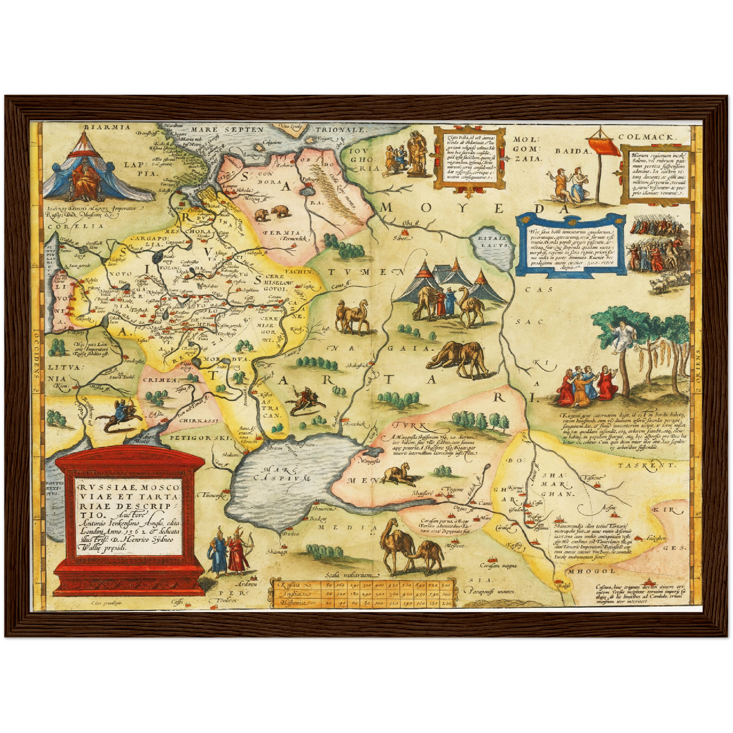 Historische Landkarte Russland um 1580