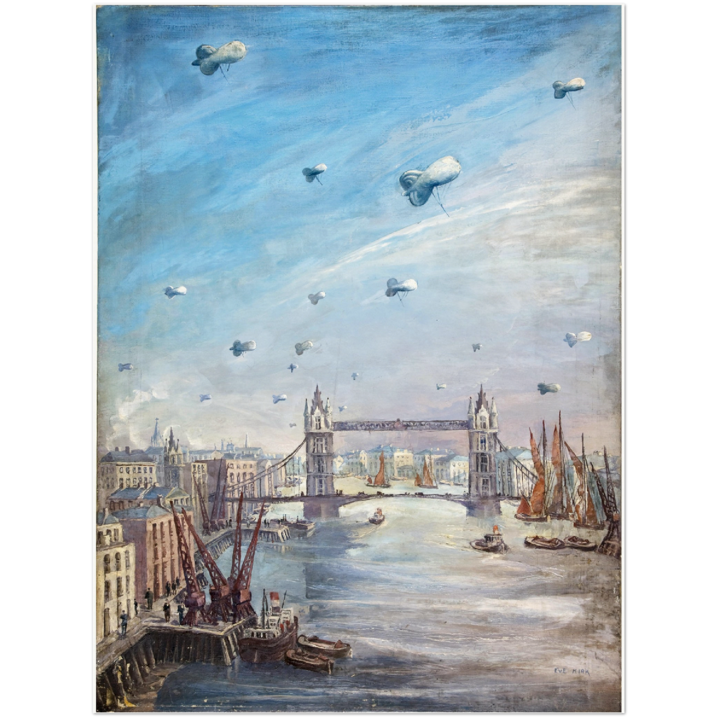 Historische Ansicht London Tower Bridge um 1939