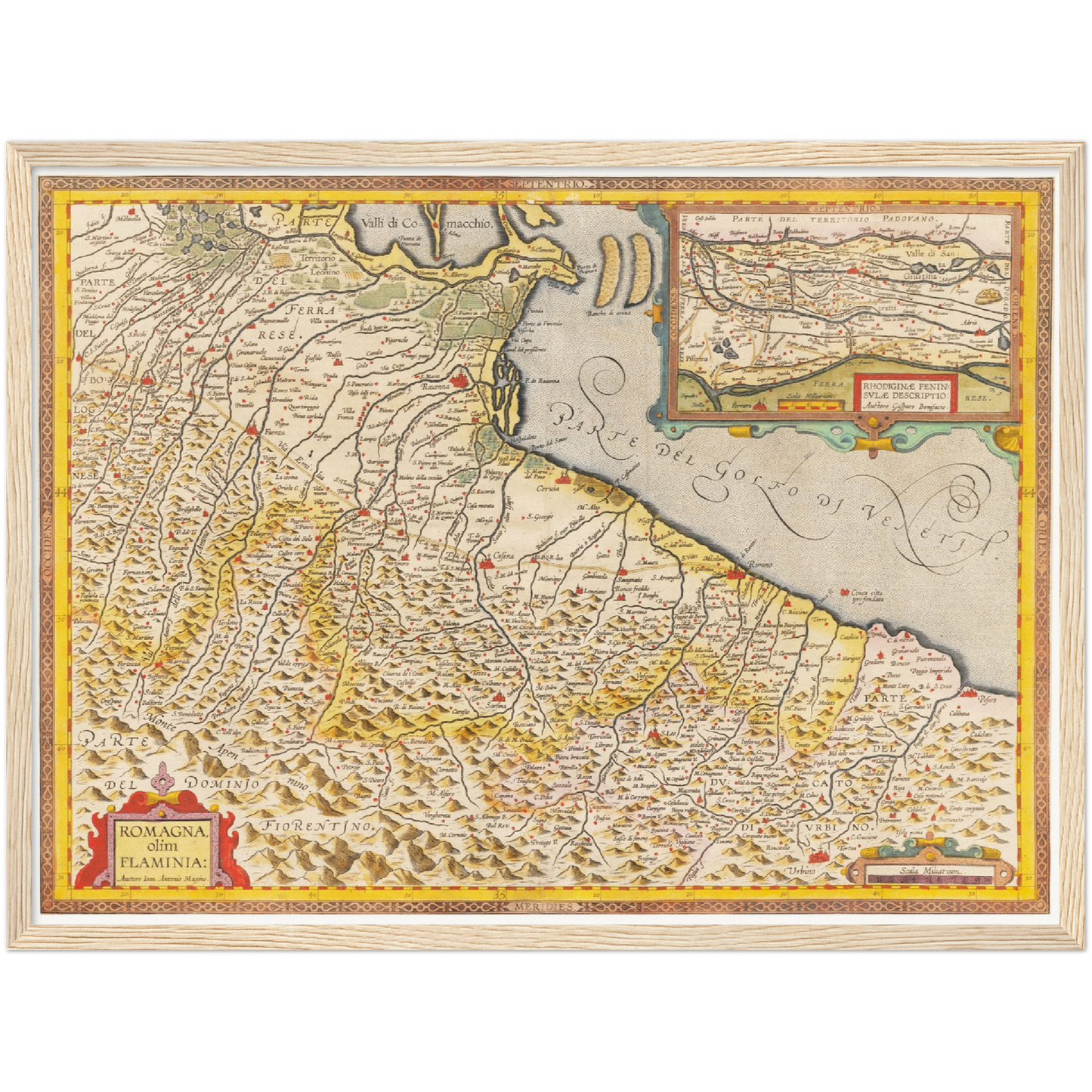 Historische Landkarte Emilia-Romagna um 1609